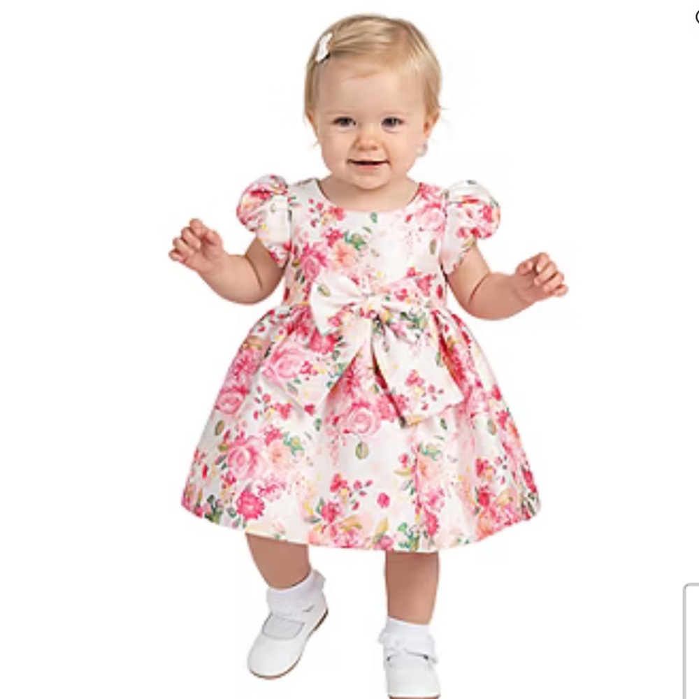 Bonnie Jean Baby Girls Short Sleeve A-Line Dress